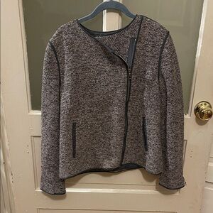 Ann Taylor Charcoal Quilted Jacket